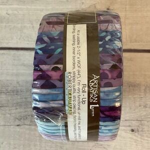 Robert Kaufman Artisan Batiks Roll Up Splendid Purples 40 Pcs Quilting Fabric